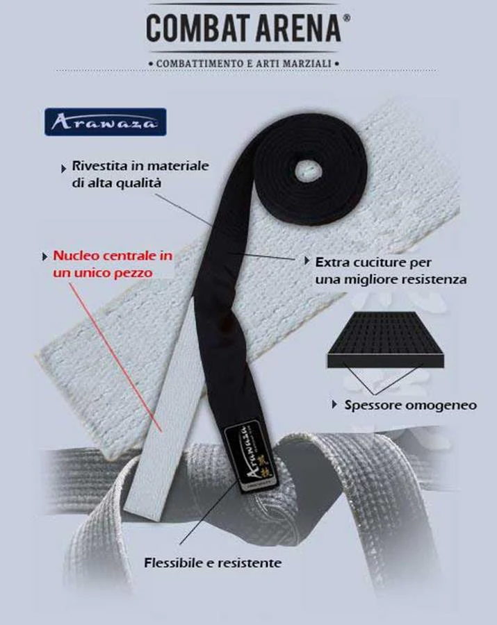 Black belt Arawaza satin 44 mm  - Image 4