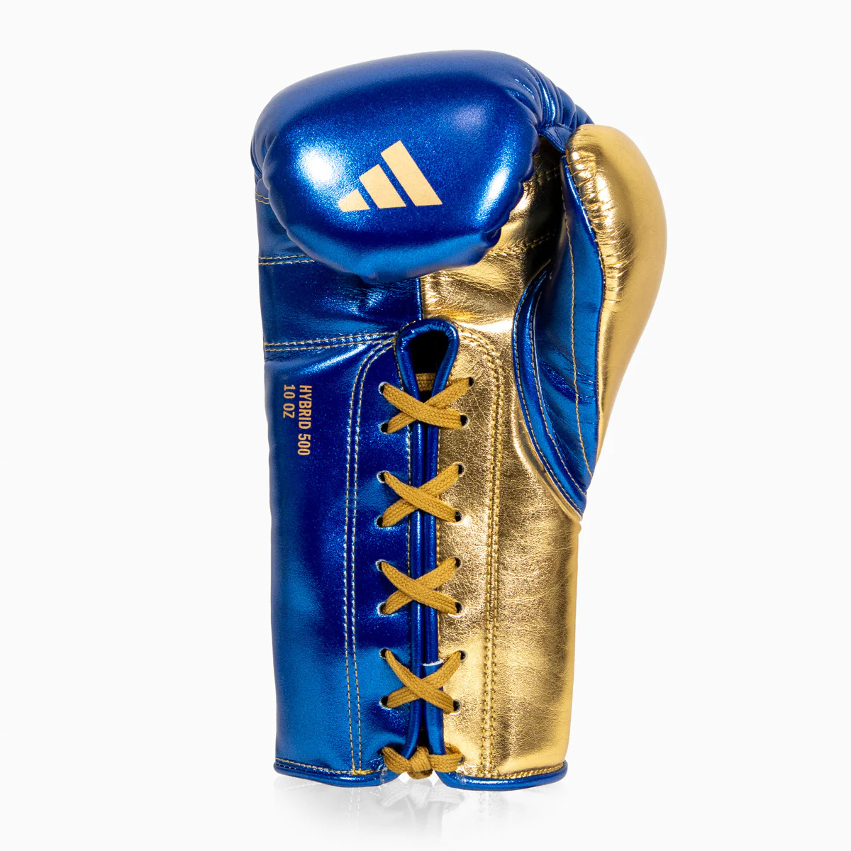 Boxing gloves Adidas Hybrid 500 Pro with Laces Blue-gold - Image 3