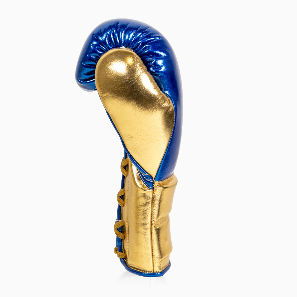 Boxing gloves Adidas Hybrid 500 Pro with Laces Blue-gold - Image 4