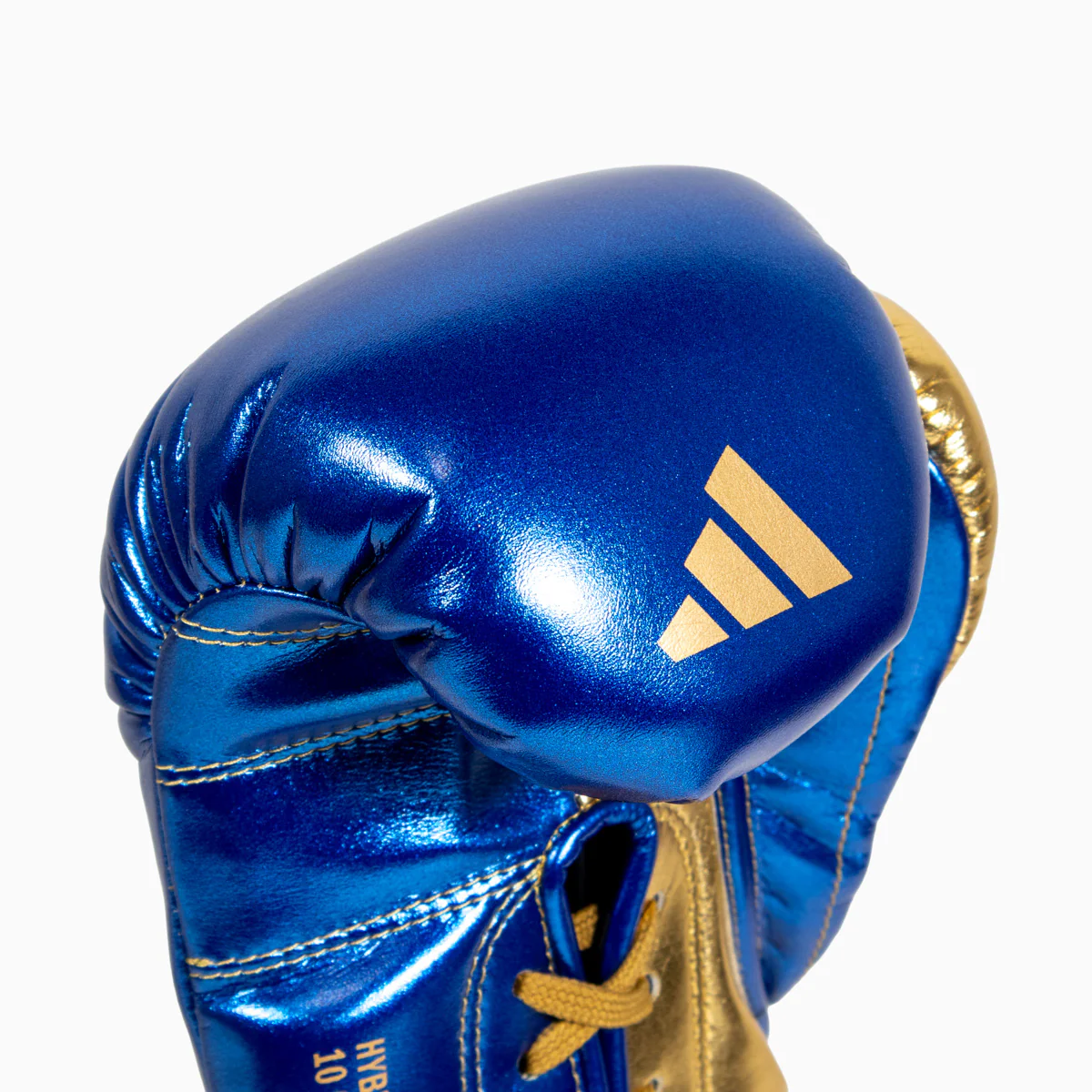 Boxing gloves Adidas Hybrid 500 Pro with Laces Blue-gold - Image 6