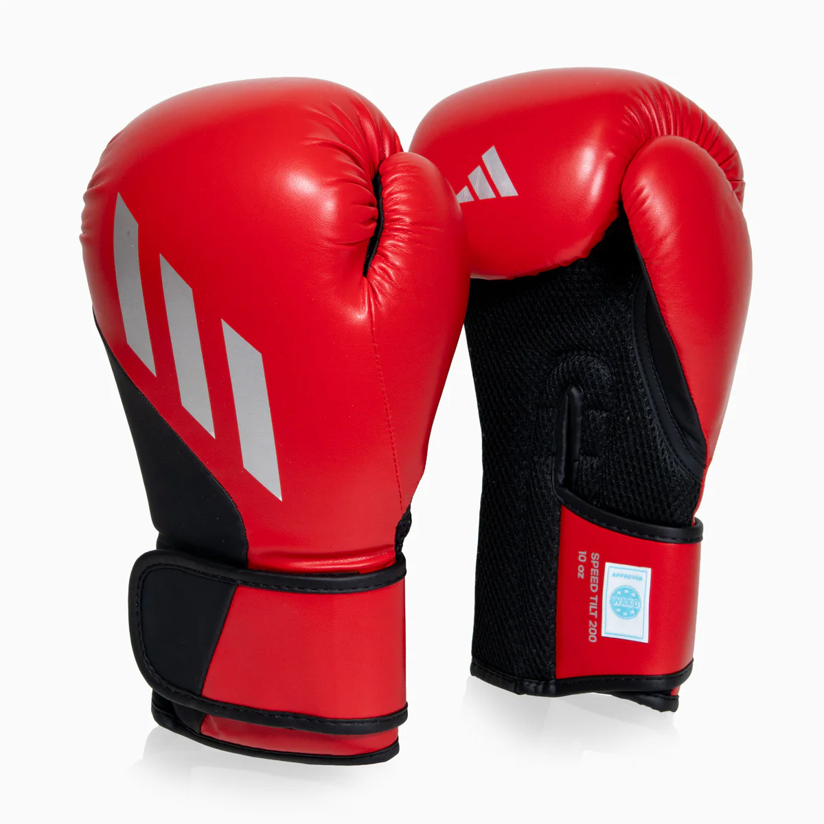 Boxing gloves Adidas Speed Tilt 200 WAKO 10 Oz Red-black-silver