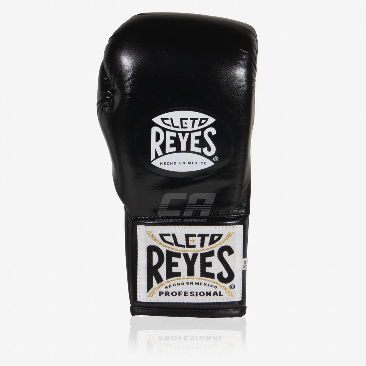 Boxing gloves Cleto Reyes Safetec CB4 Black-silver with laces  - Image 2