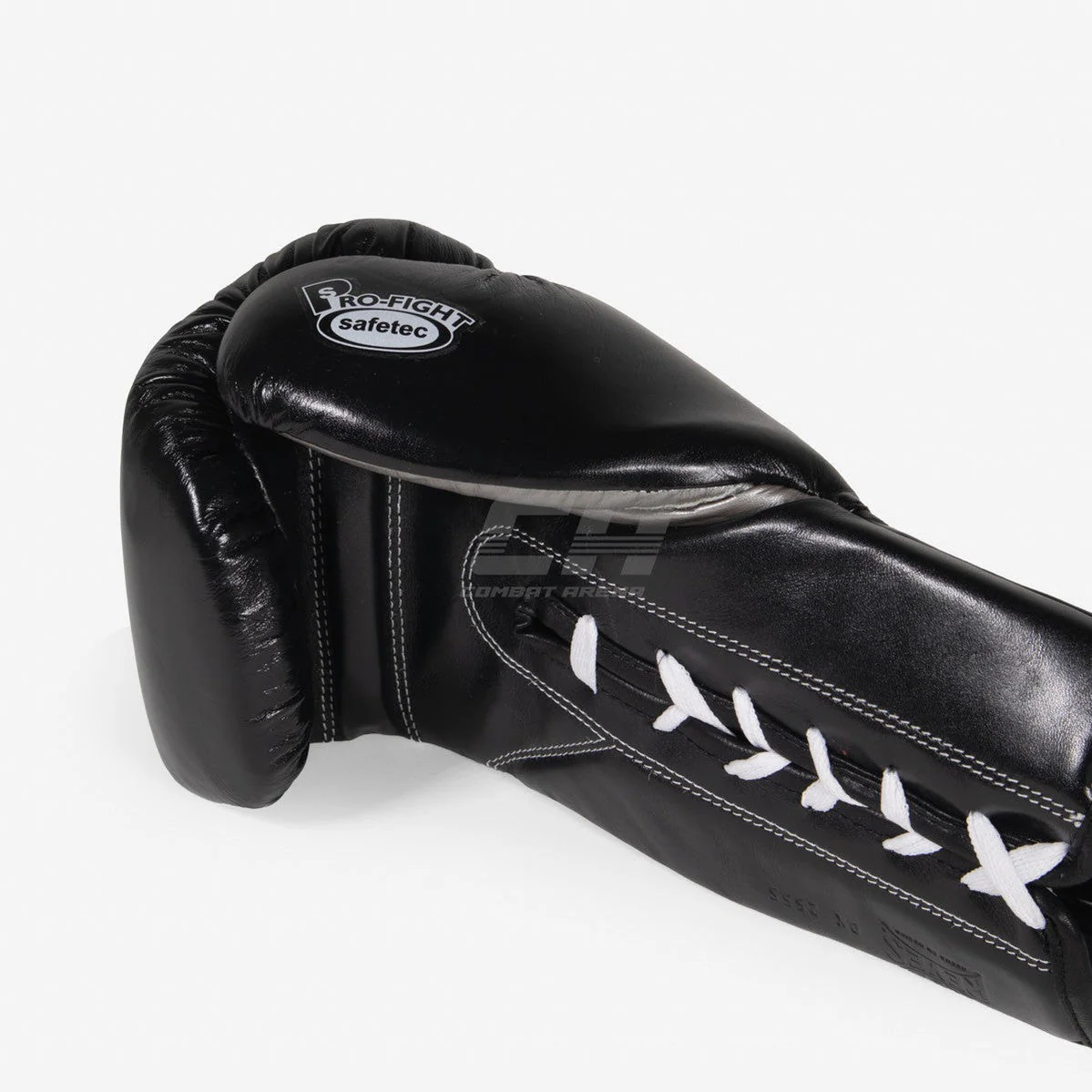 Boxing gloves Cleto Reyes Safetec CB4 Black-silver with laces  - Image 6