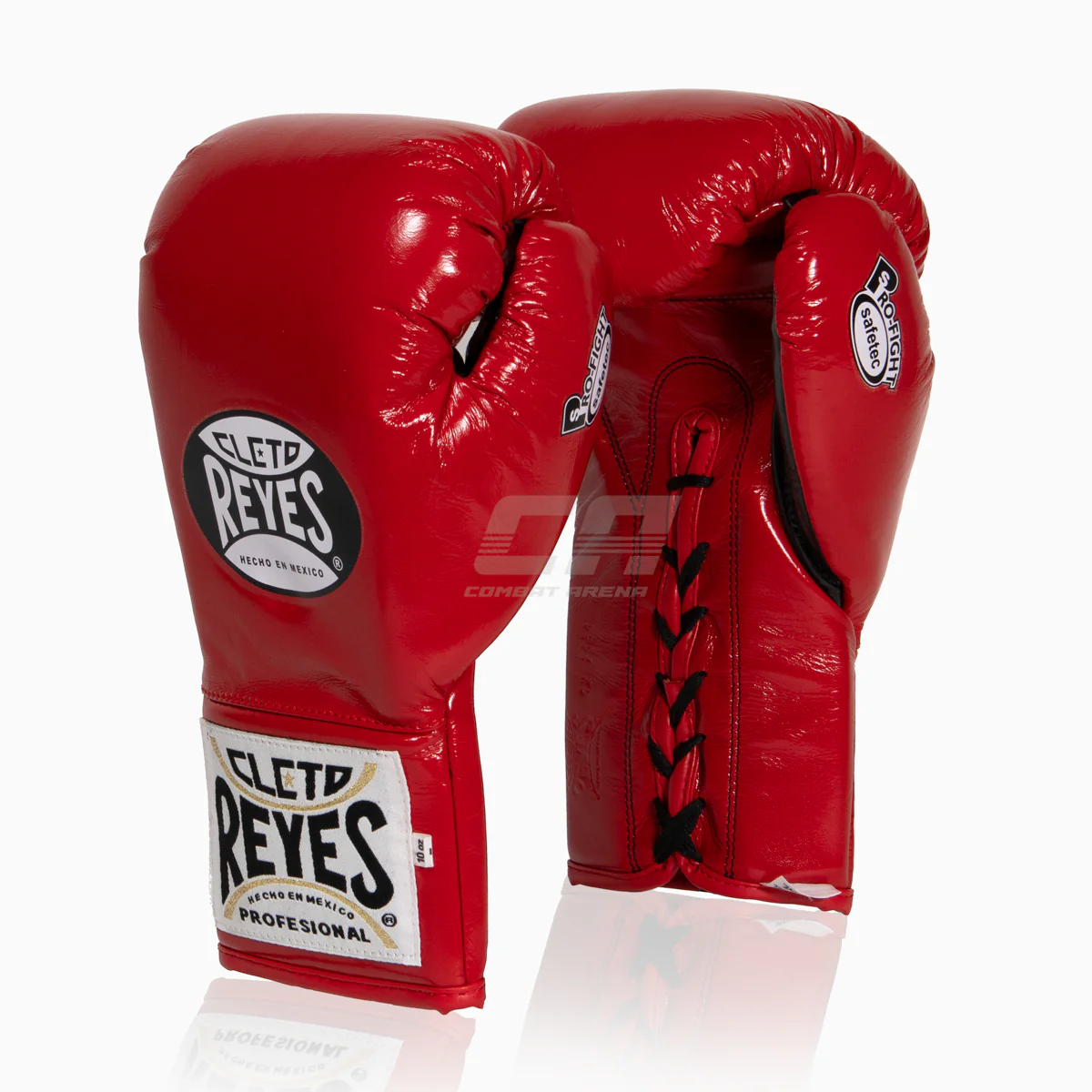 Boxing gloves Cleto Reyes Safetec CB4 Red-black with laces 