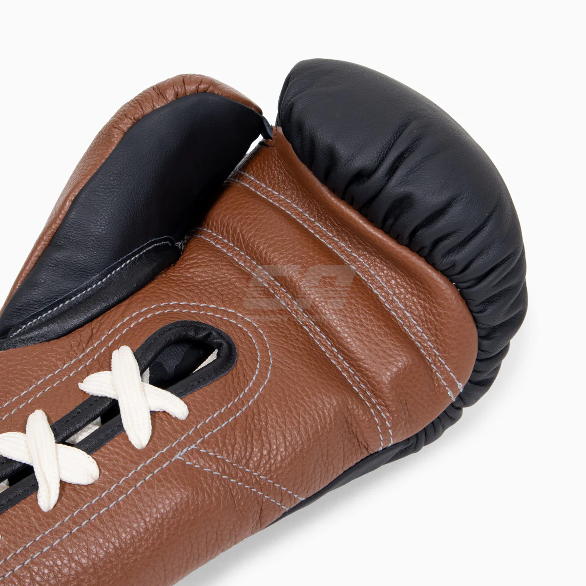 Boxing gloves Di Nardo with laces Black-Brown 16 oz - Image 11
