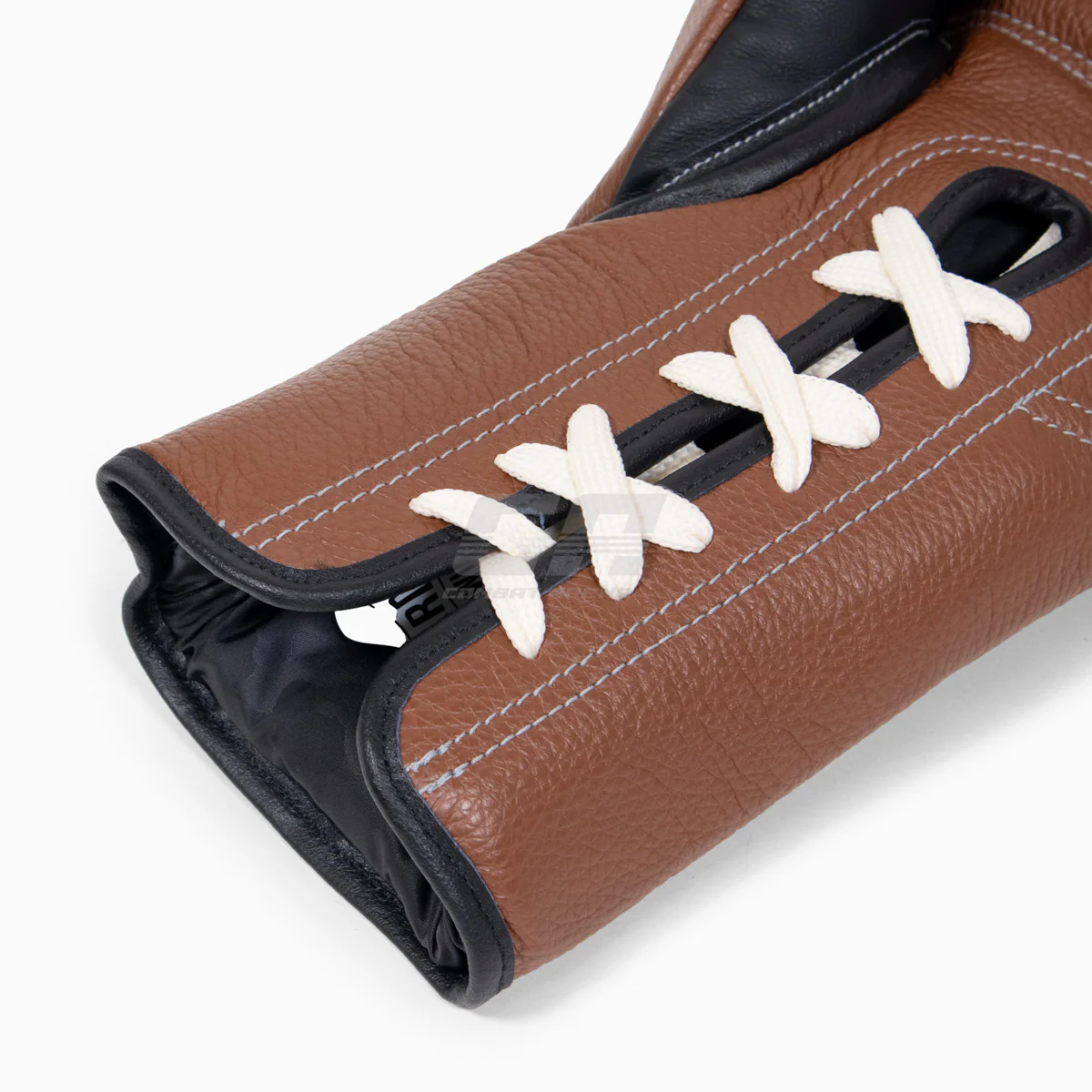 Boxing gloves Di Nardo with laces Black-Brown 16 oz - Image 12
