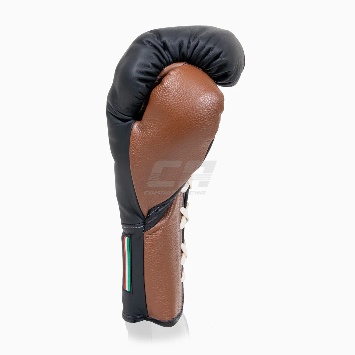 Boxing gloves Di Nardo with laces Black-Brown 16 oz - Image 3
