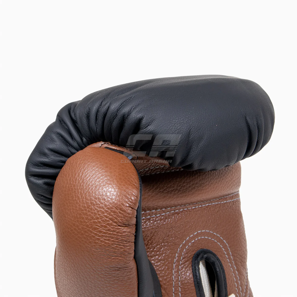 Boxing gloves Di Nardo with laces Black-Brown 16 oz - Image 7