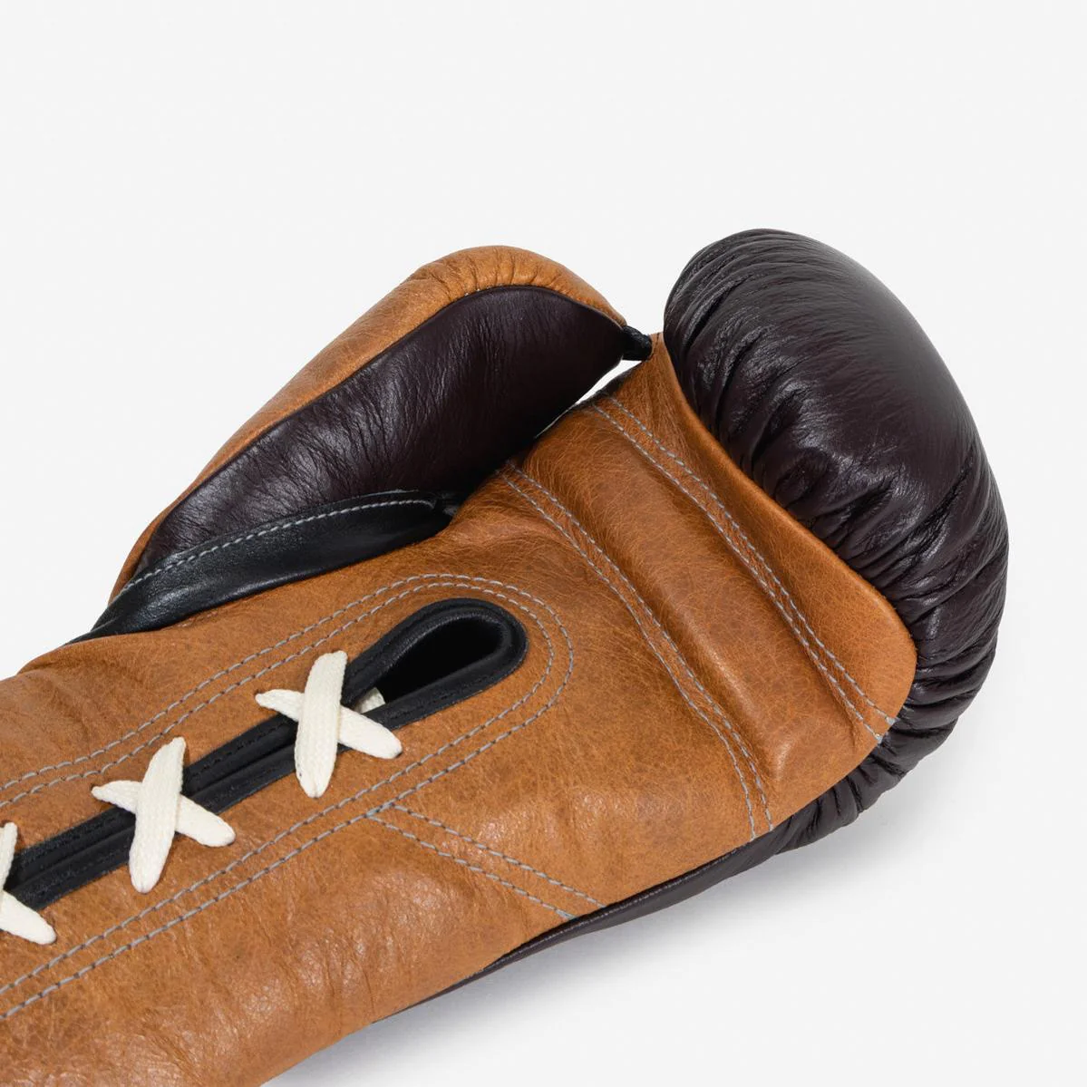Boxing gloves Di Nardo with Laces 12 Oz Burgundy-cognac-vintage - Image 9