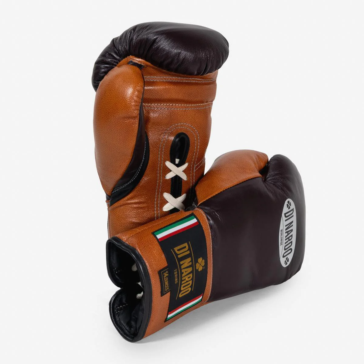 Boxing gloves Di Nardo with Laces 14 Oz Burgundy-cognac 