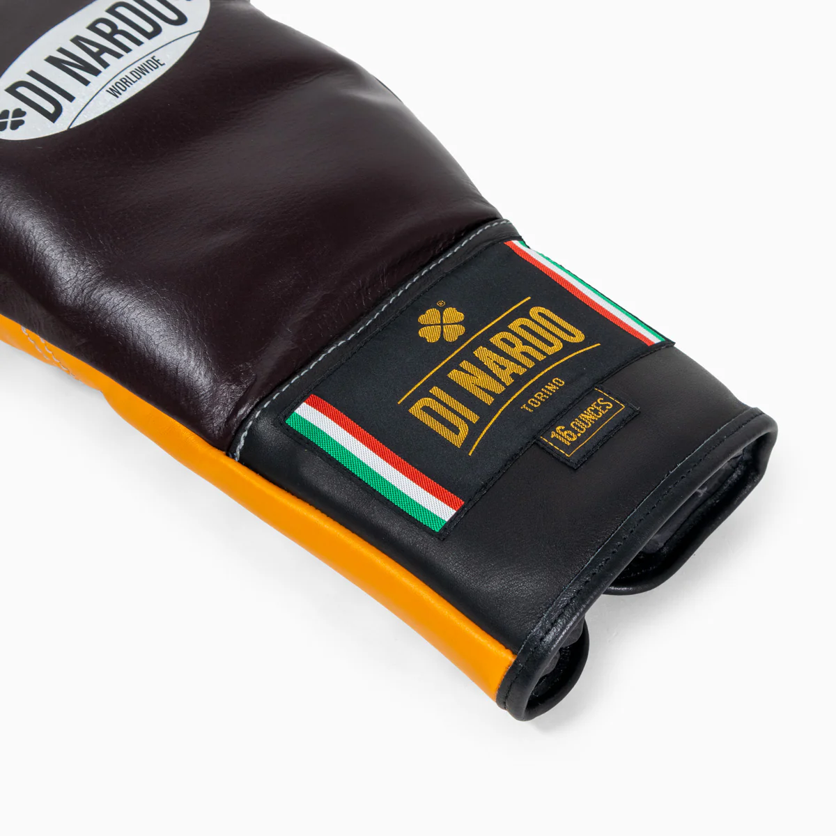Boxing gloves Di Nardo with Laces 16 Oz Burgundy-yellow  - Image 10