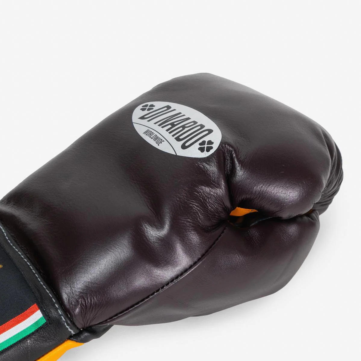 Boxing gloves Di Nardo with Laces 16 Oz Burgundy-yellow  - Image 11