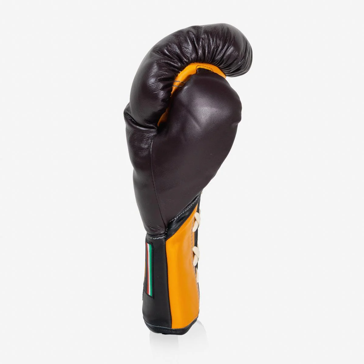 Boxing gloves Di Nardo with Laces 16 Oz Burgundy-yellow  - Image 3