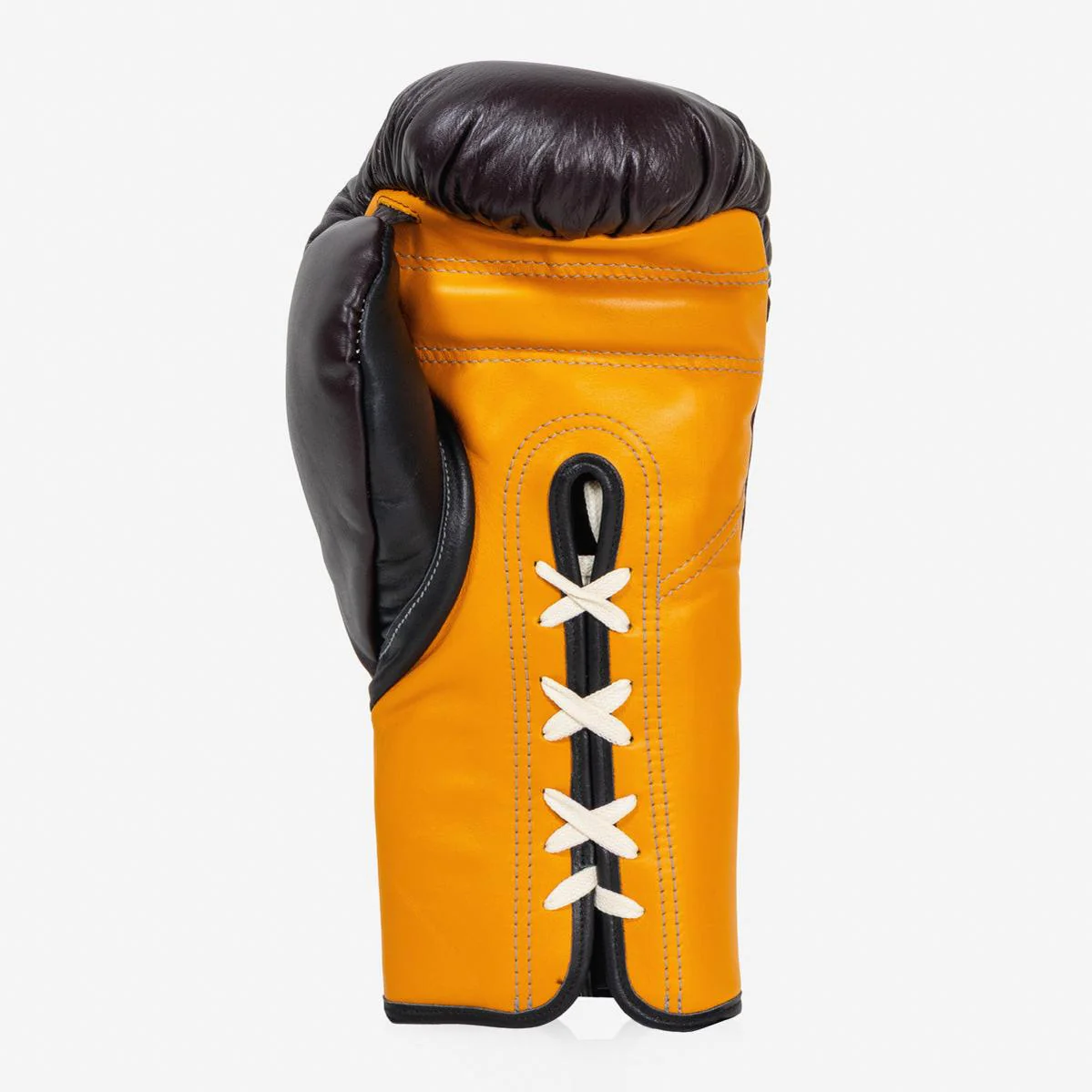 Boxing gloves Di Nardo with Laces 16 Oz Burgundy-yellow  - Image 5