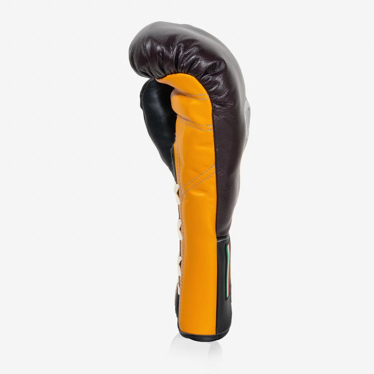 Boxing gloves Di Nardo with Laces 16 Oz Burgundy-yellow  - Image 6