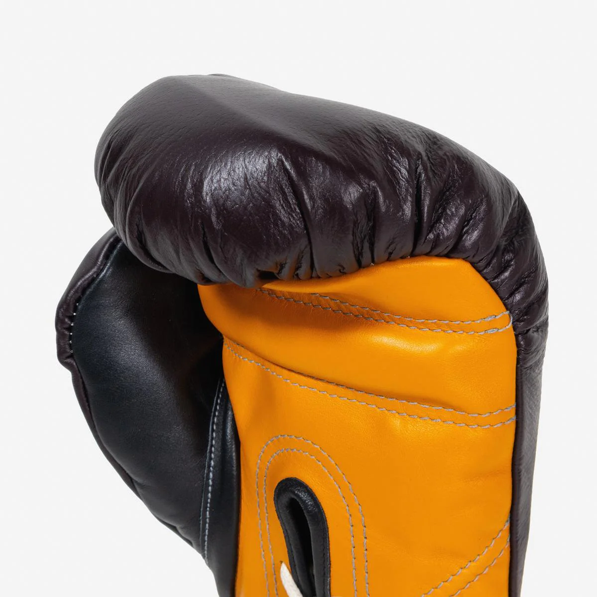 Boxing gloves Di Nardo with Laces 16 Oz Burgundy-yellow  - Image 8