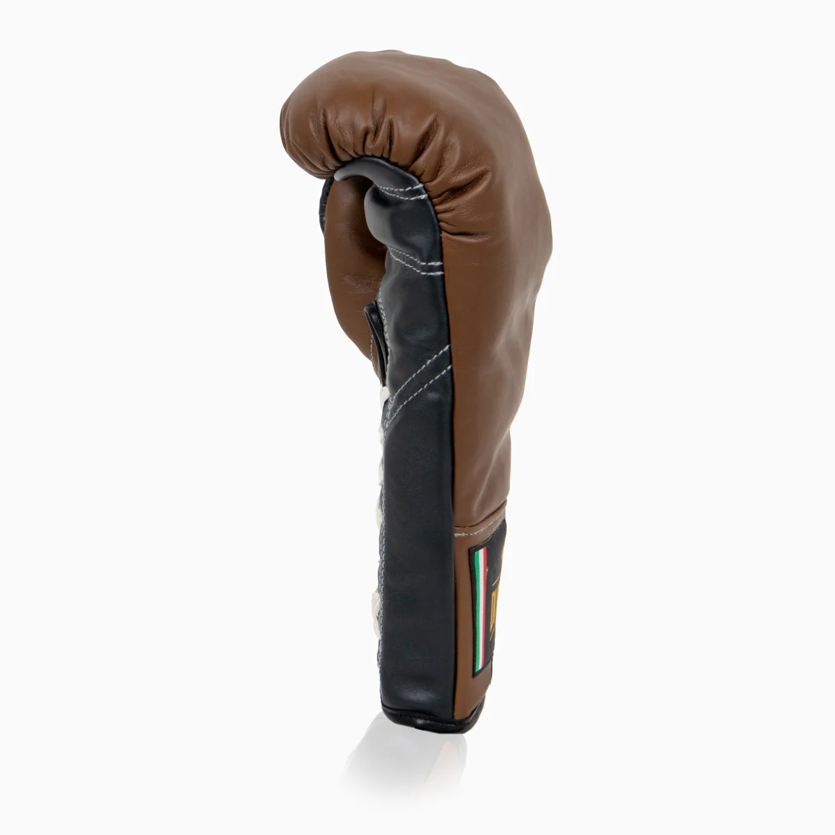 Boxing gloves Di Nardo with laces Brown Black 10 Oz - Image 3