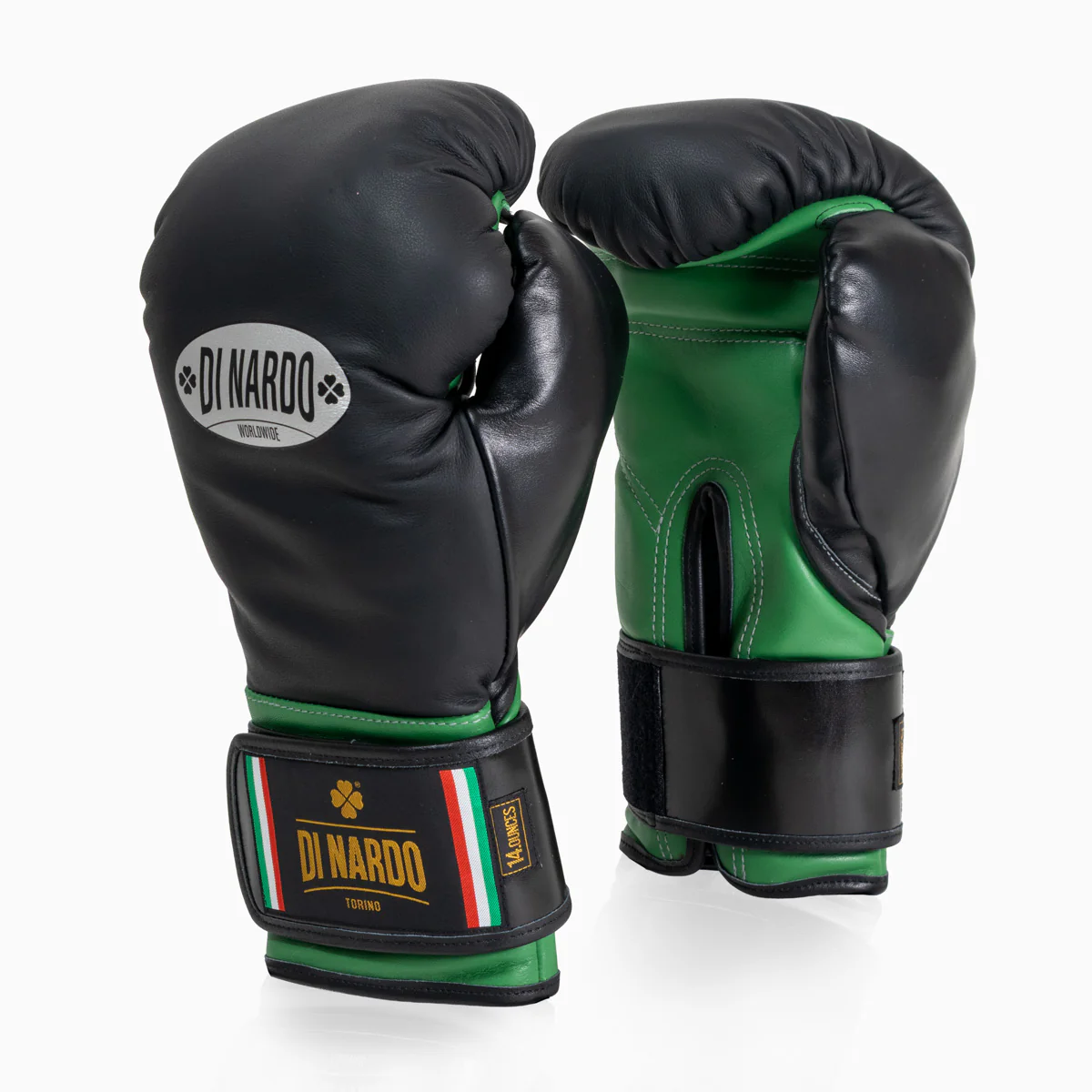 Boxing gloves Di Nardo with Velcro 14 Oz Black-green  - Image 2