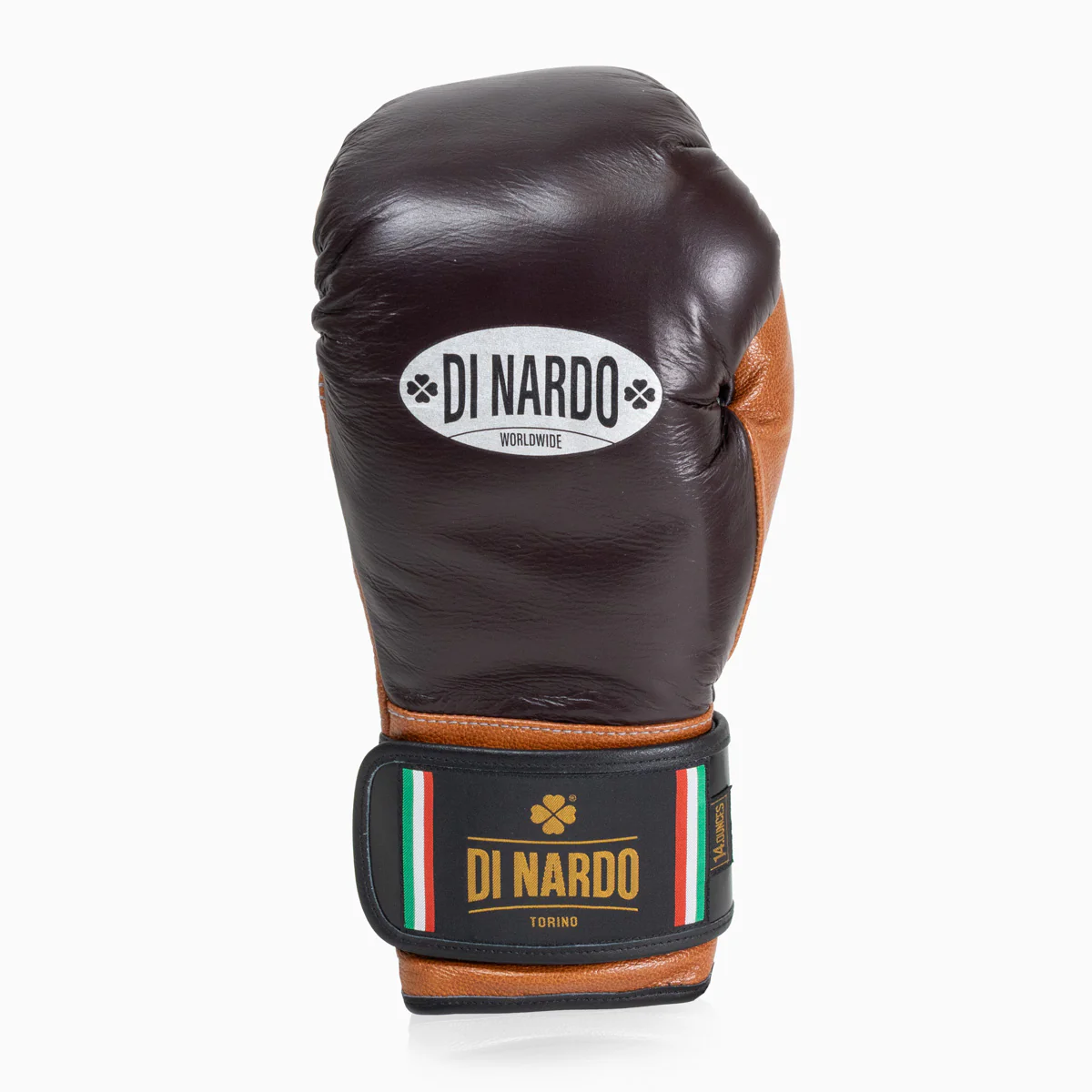 Boxing gloves Di Nardo with Velcro 14 Oz Burgundy-cognac  - Image 6
