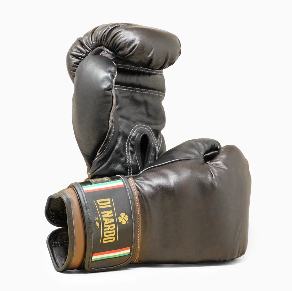 Boxing gloves Di Nardo with velcro 16 Oz Brown-black-silver