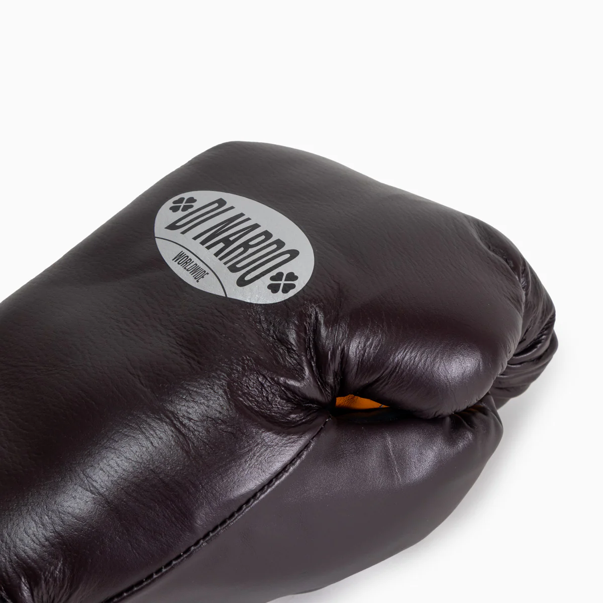 Boxing gloves Di Nardo with Velcro 16 Oz Burgundy-yellow  - Image 10