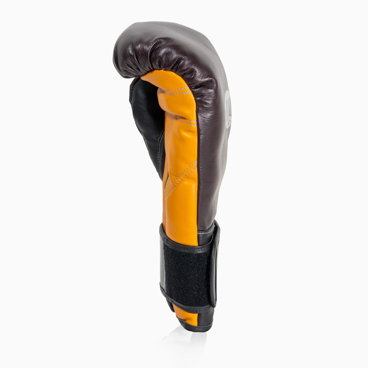 Boxing gloves Di Nardo with Velcro 16 Oz Burgundy-yellow  - Image 5