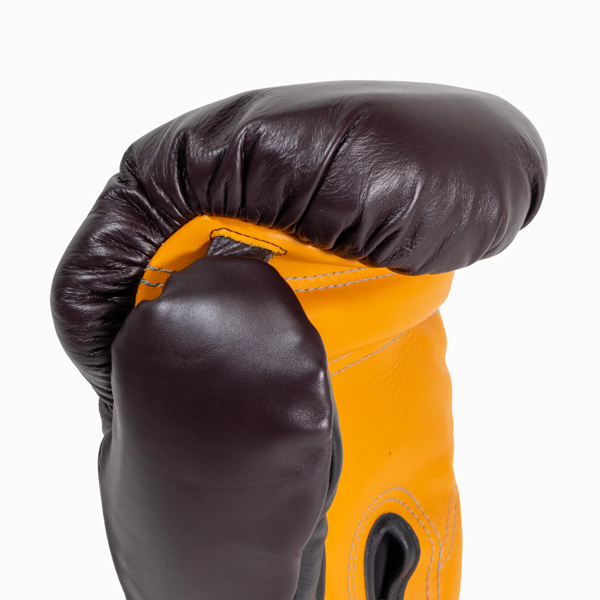 Boxing gloves Di Nardo with Velcro 16 Oz Burgundy-yellow  - Image 7