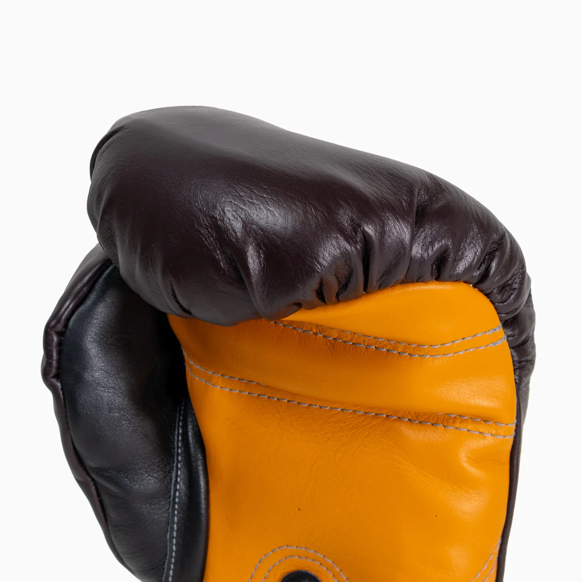 Boxing gloves Di Nardo with Velcro 16 Oz Burgundy-yellow  - Image 8