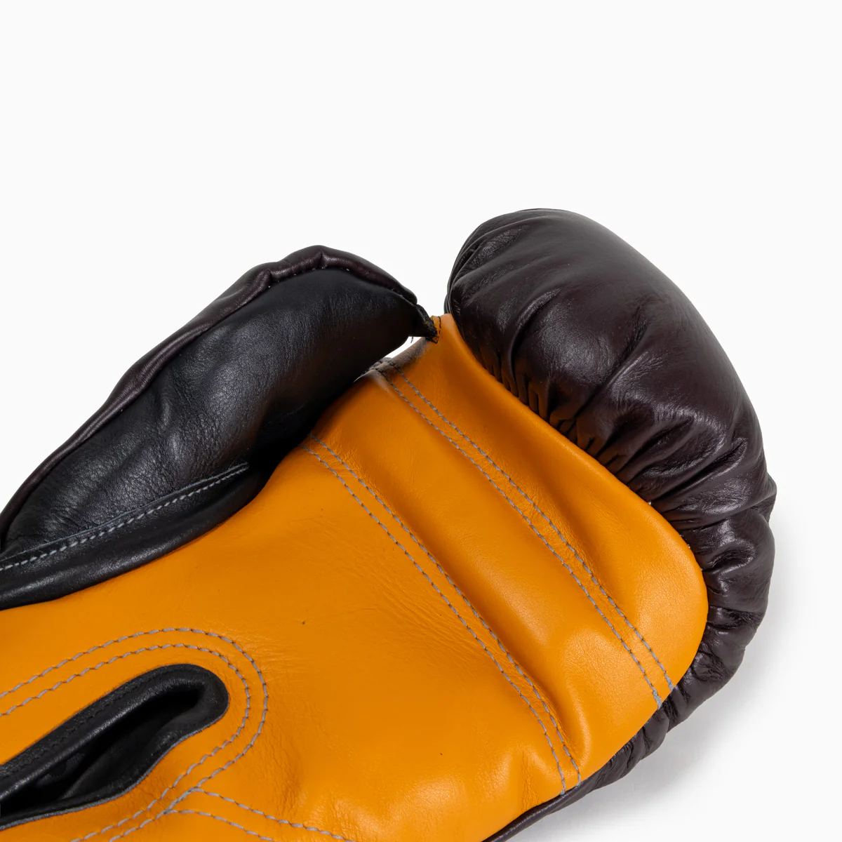 Boxing gloves Di Nardo with Velcro 16 Oz Burgundy-yellow  - Image 9