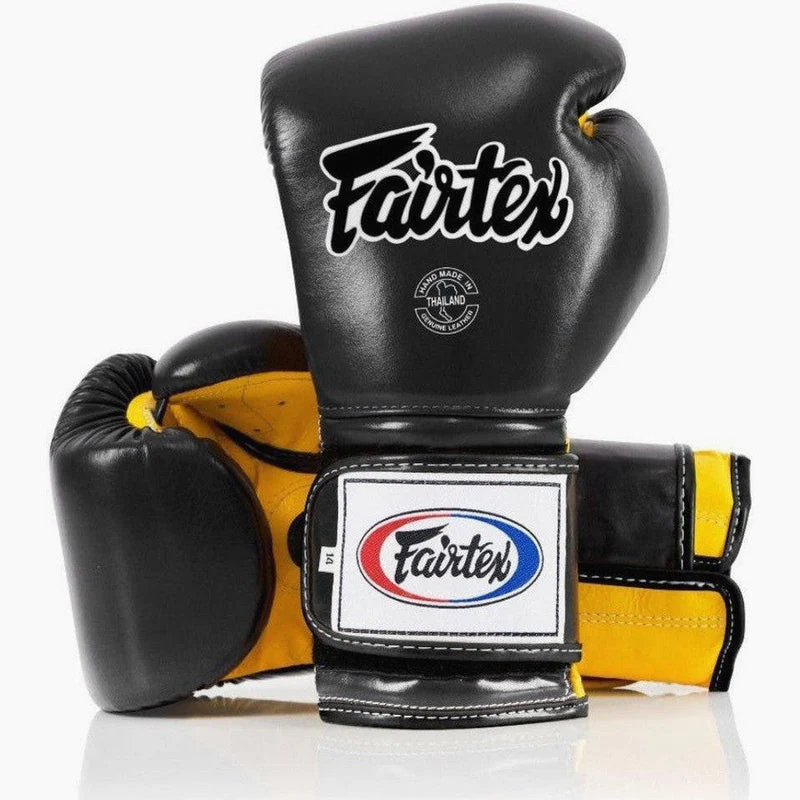 Boxing gloves Fairtex Mexican Style BGV9 Black-yellow