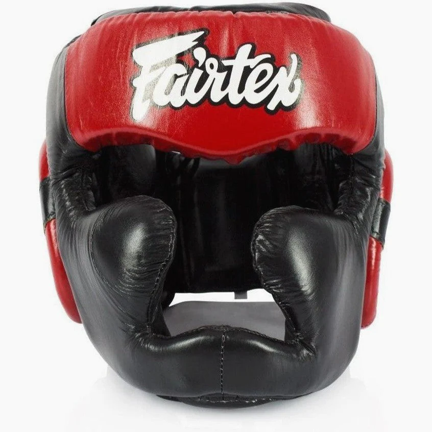 Headgear Fairtex Diagonal Vision Sparring HG13 Black-red 