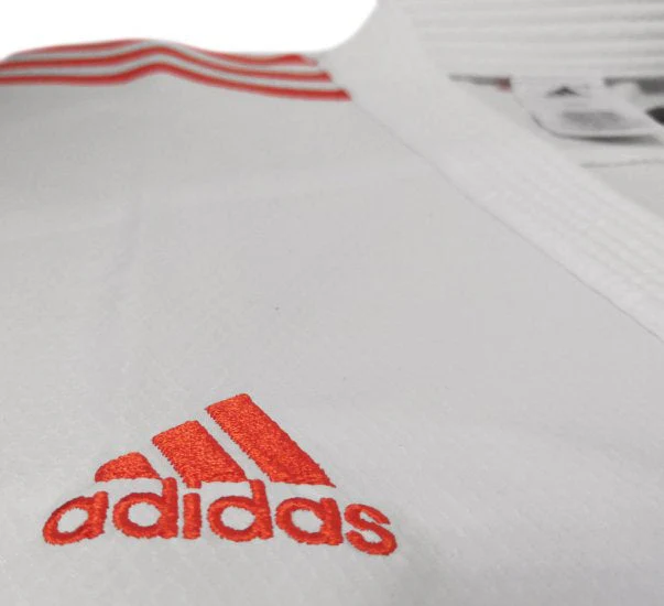 Karategi Adidas Kumite Adilight Primegreen WKF Red Stripes - Image 6