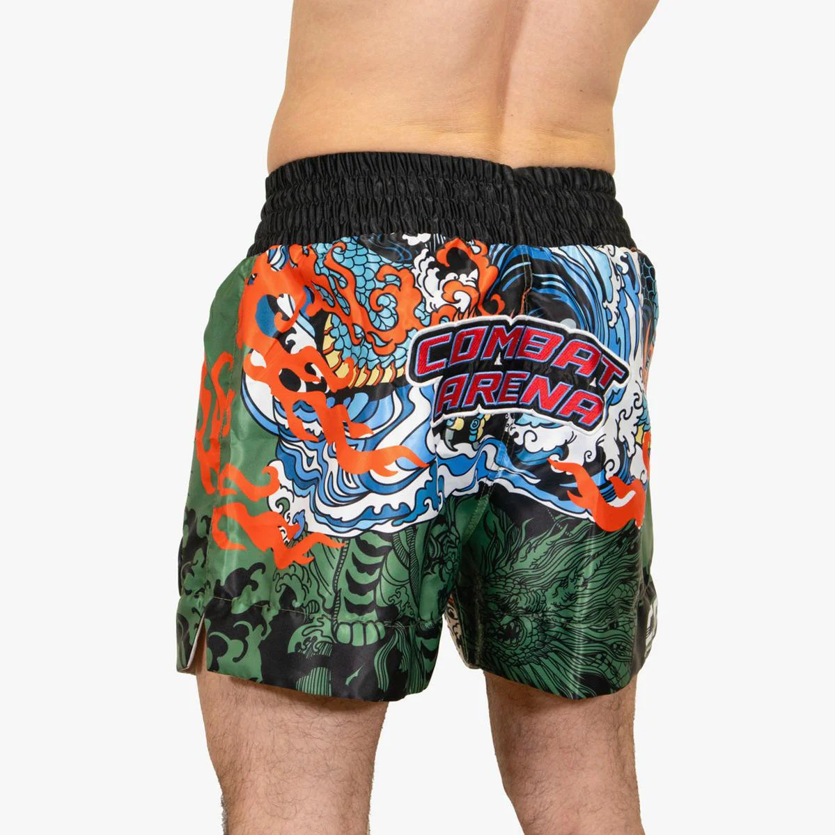Kick-thai shorts Combat Arena Yin Yang Battle Green  - Image 3