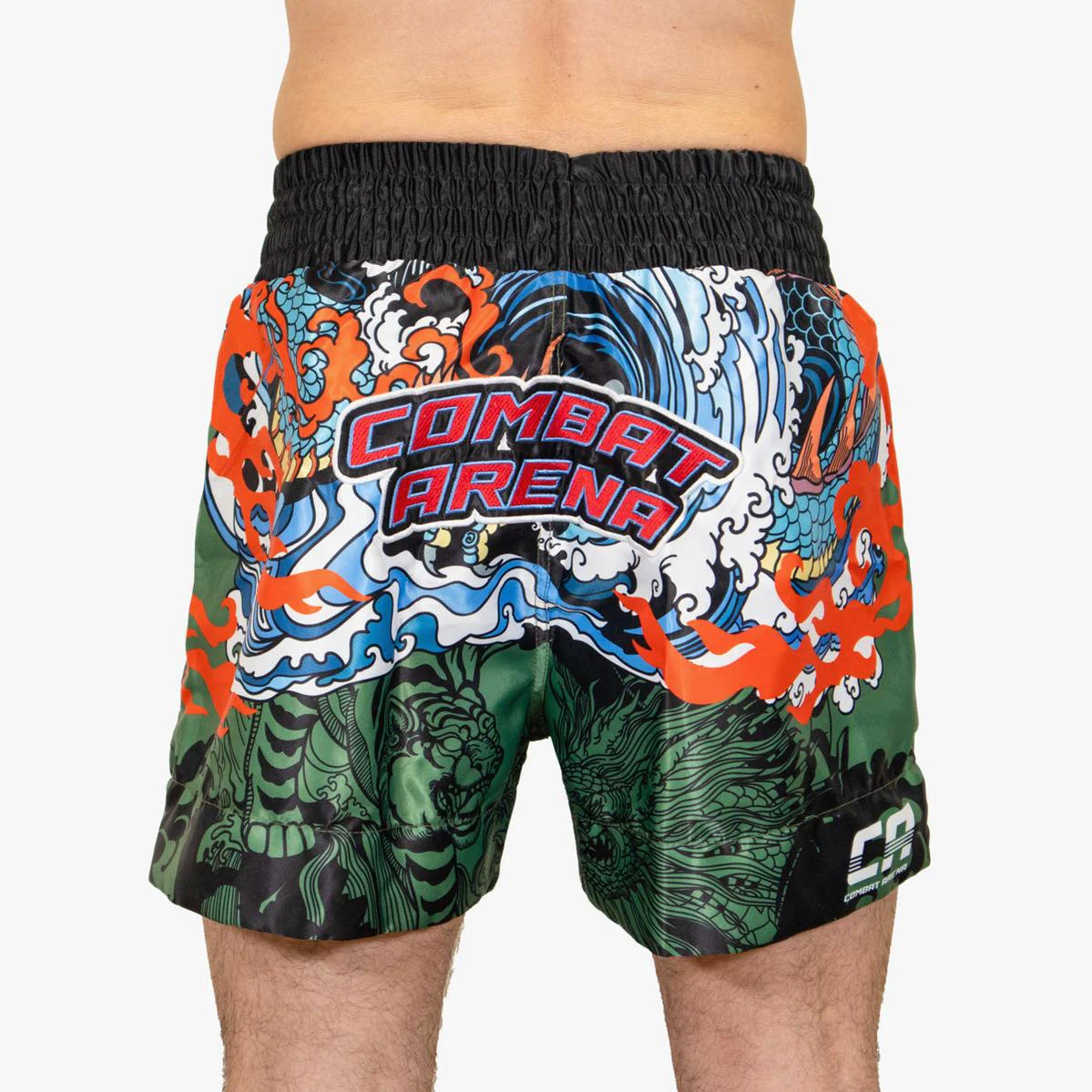 Kick-thai shorts Combat Arena Yin Yang Battle Green  - Image 4