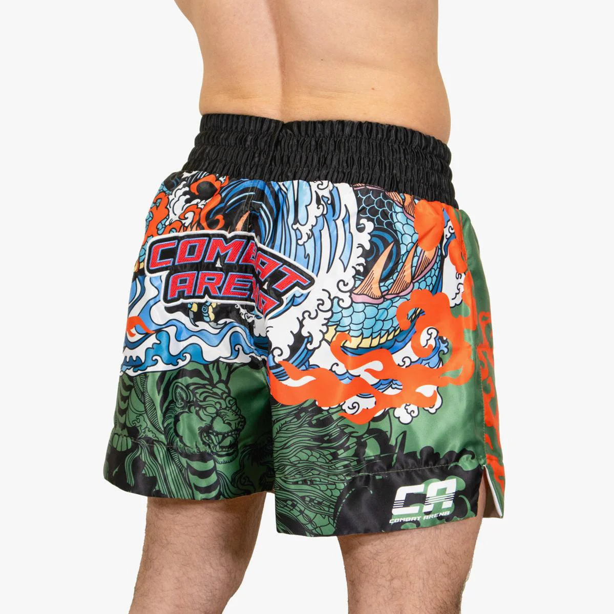 Kick-thai shorts Combat Arena Yin Yang Battle Green  - Image 5