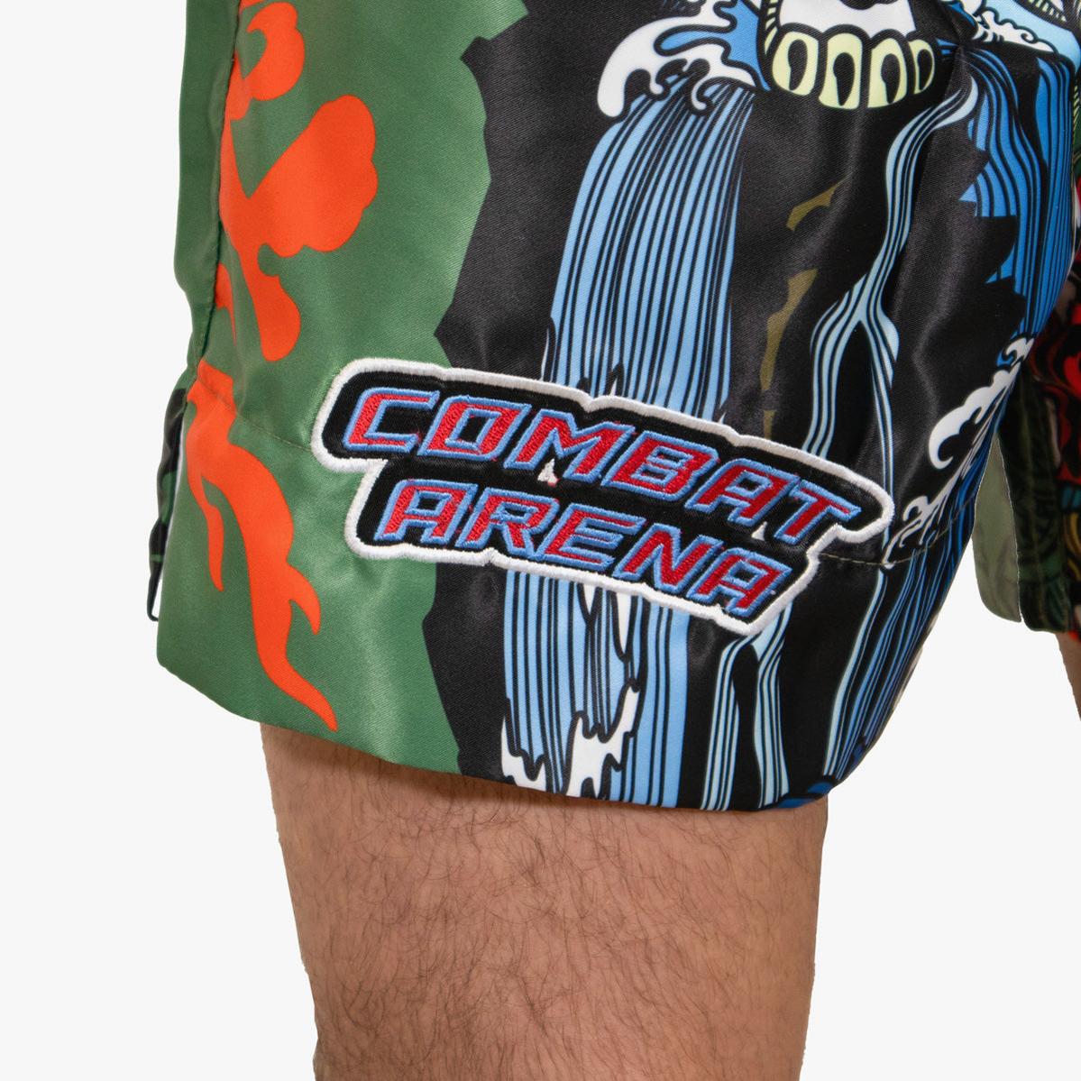 Kick-thai shorts Combat Arena Yin Yang Battle Green  - Image 8