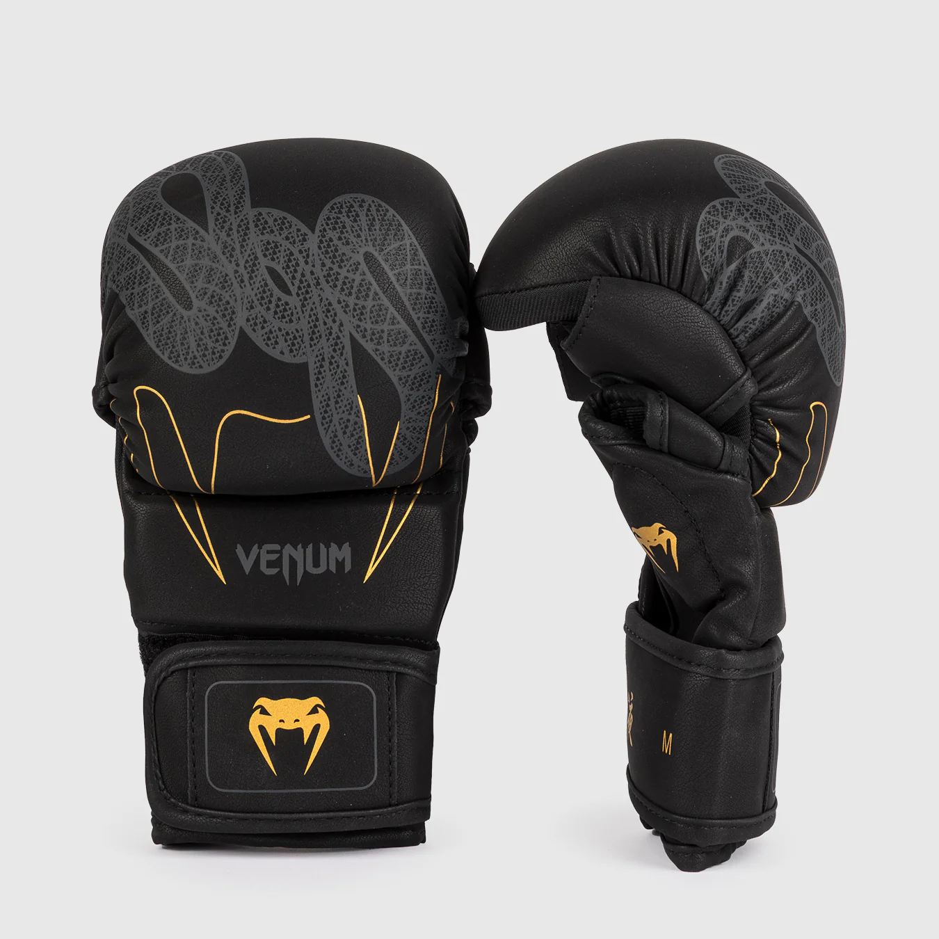 MMA Gloves 7 Oz Venum Serpenti Black sparring  - Image 2