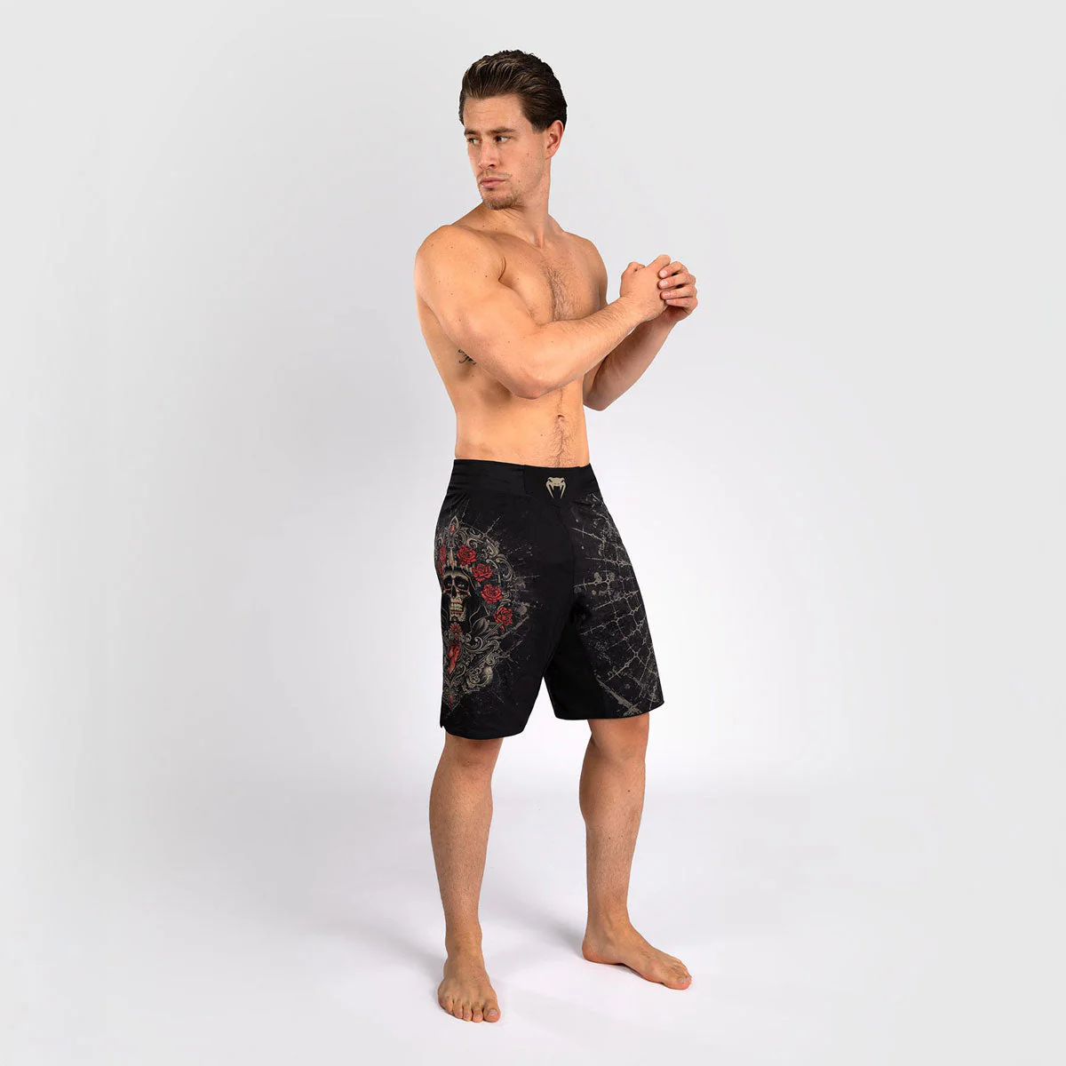 MMA shorts Venum Santa Muerte 5.0 Black-Gold 