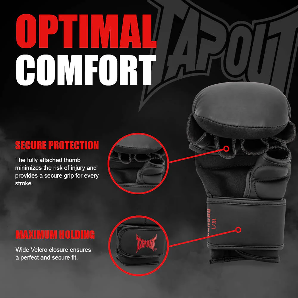 MMA Sparring Gloves Tapout Rancho Black  - Image 4