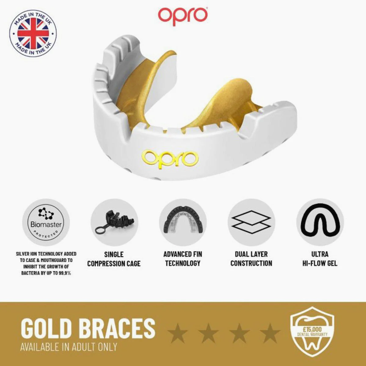 Mouthguard Opro Gold Self-Fit Braces for appliance  - Image 5