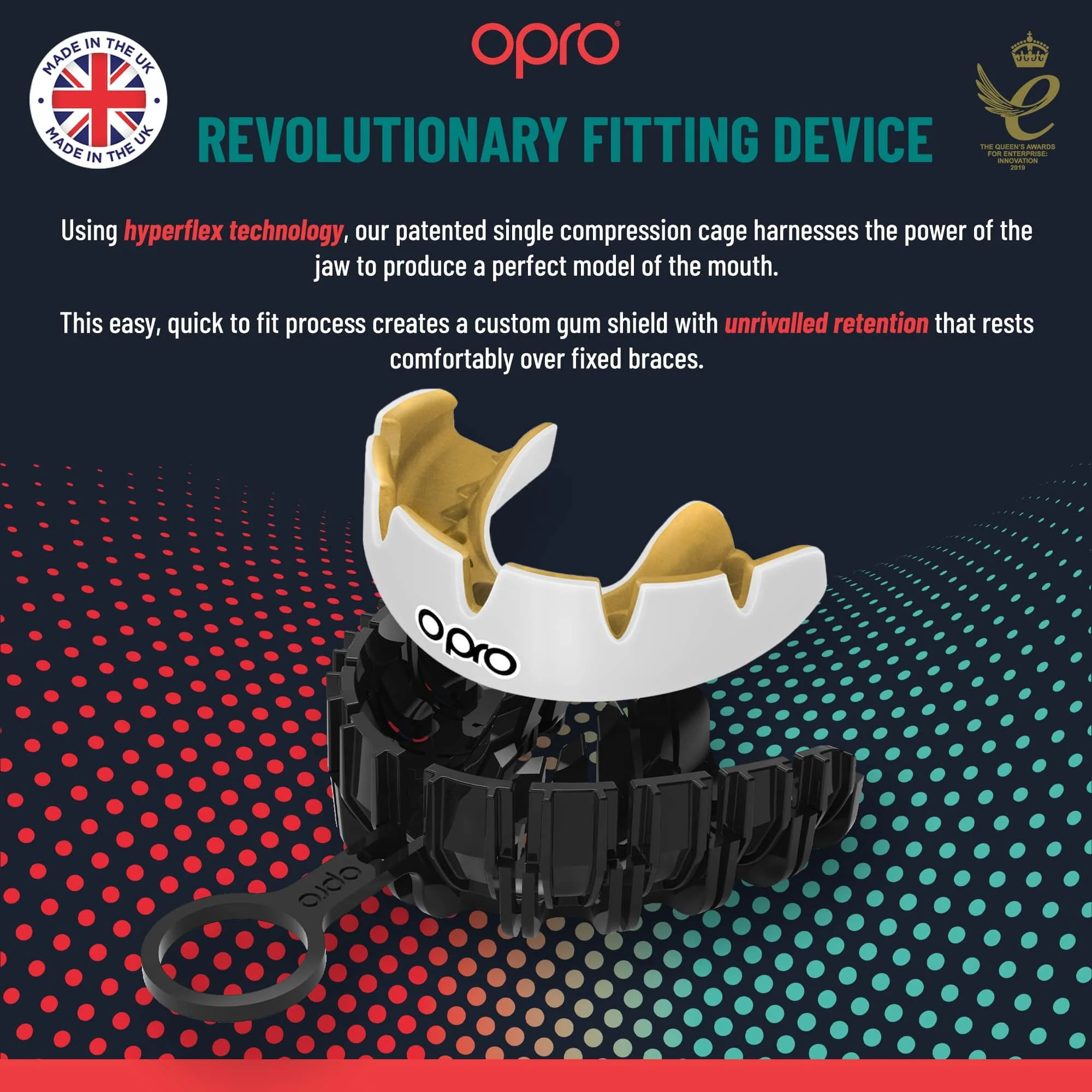 Mouthguard Opro Instant Custom-Fit for device White-gold  - Image 3