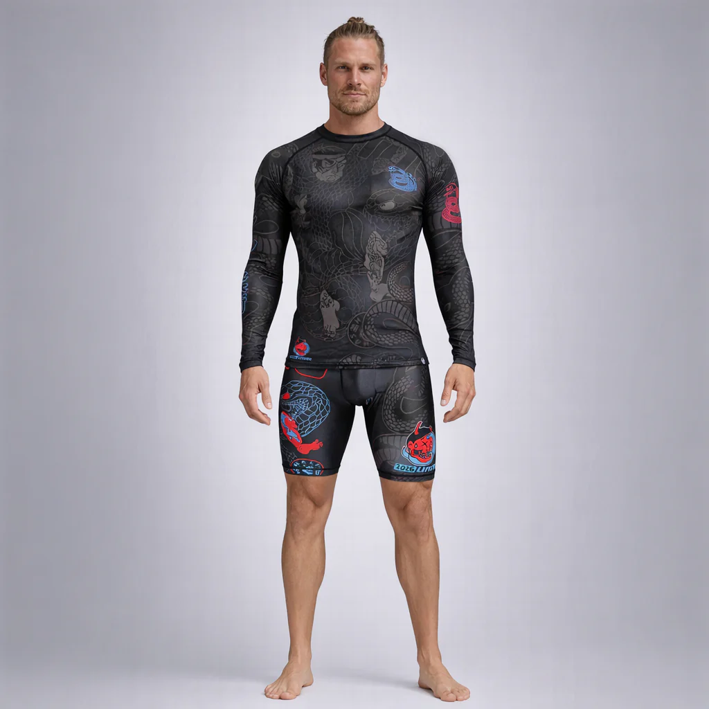 Rashguard Half Sumo Black Mamba Neon long sleeves  - Image 14