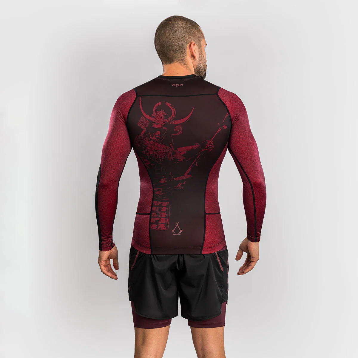 Rashguard Venum Assassin's Creed Shadows long sleeves Red-black 