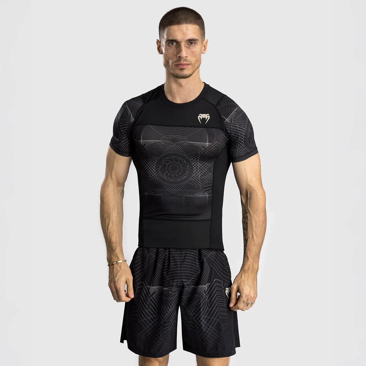 Rashguard Venum G-Fit Air short sleeves Black-sand 