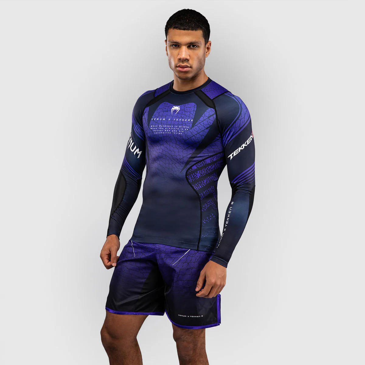 Rashguard Venum Tekken 8 Kazuya long sleeves Black-purple  - Image 3