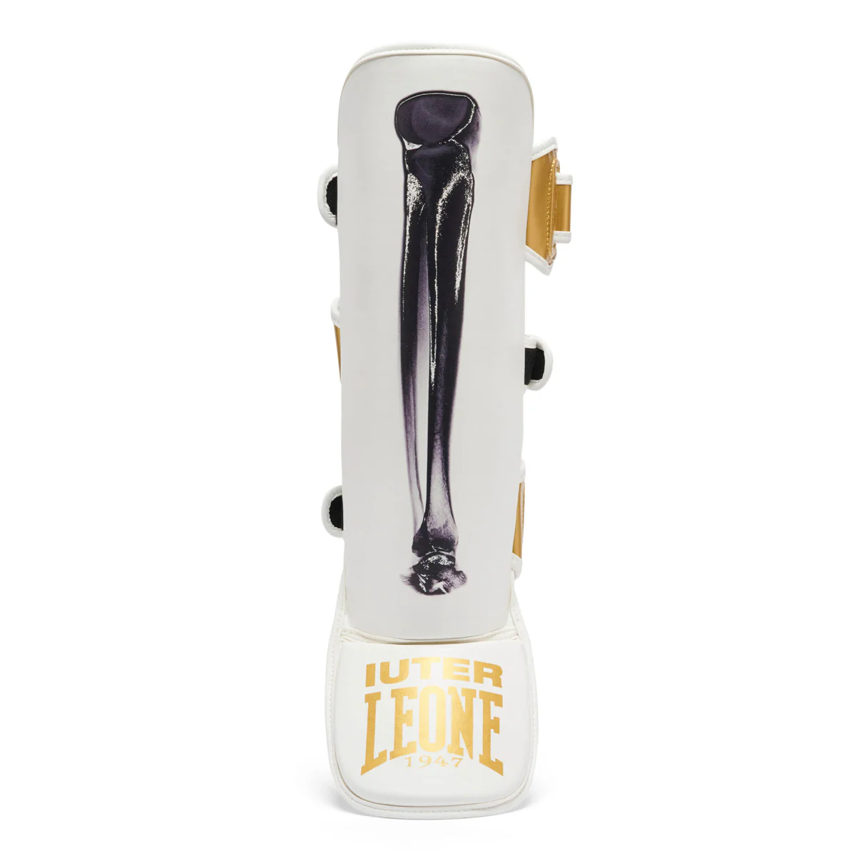 Shinguards Leone Iuter PT01IU with foot guard White  - Image 2