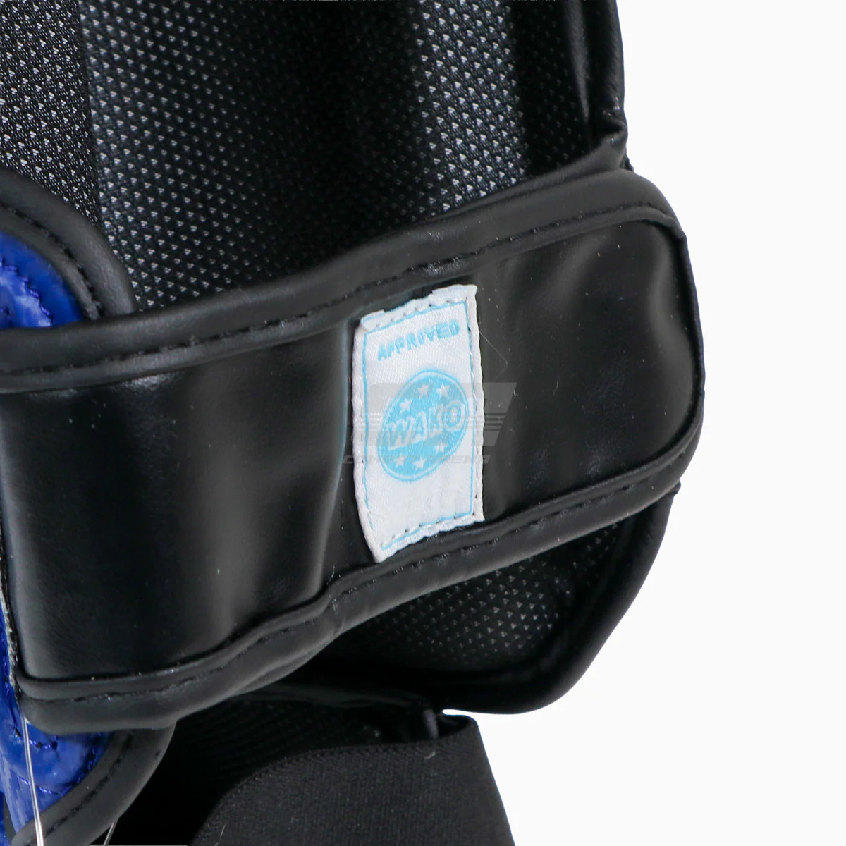 Shinguards with foot guard Adidas Pro Kickboxing WAKO Blue-white  - Image 7