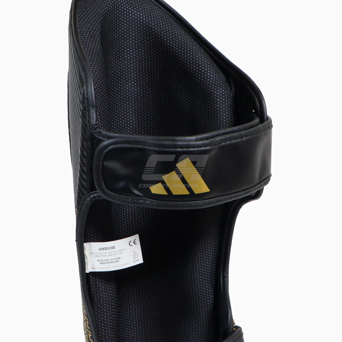 Shinguards with foot guard Adidas Pro Kickboxing WAKO Black-gold  - Image 8