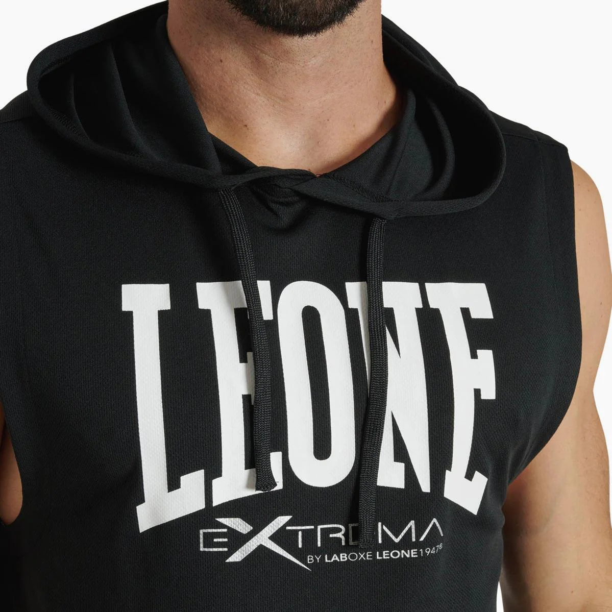 Sleeveless hoodie Leone Logo ABX120 Black  - Image 3