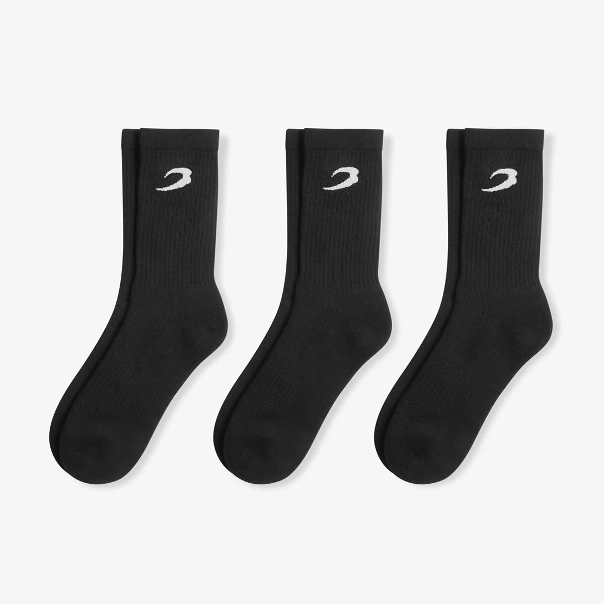 Socks Boxraw Crew (3 pairs) Black  - Image 3